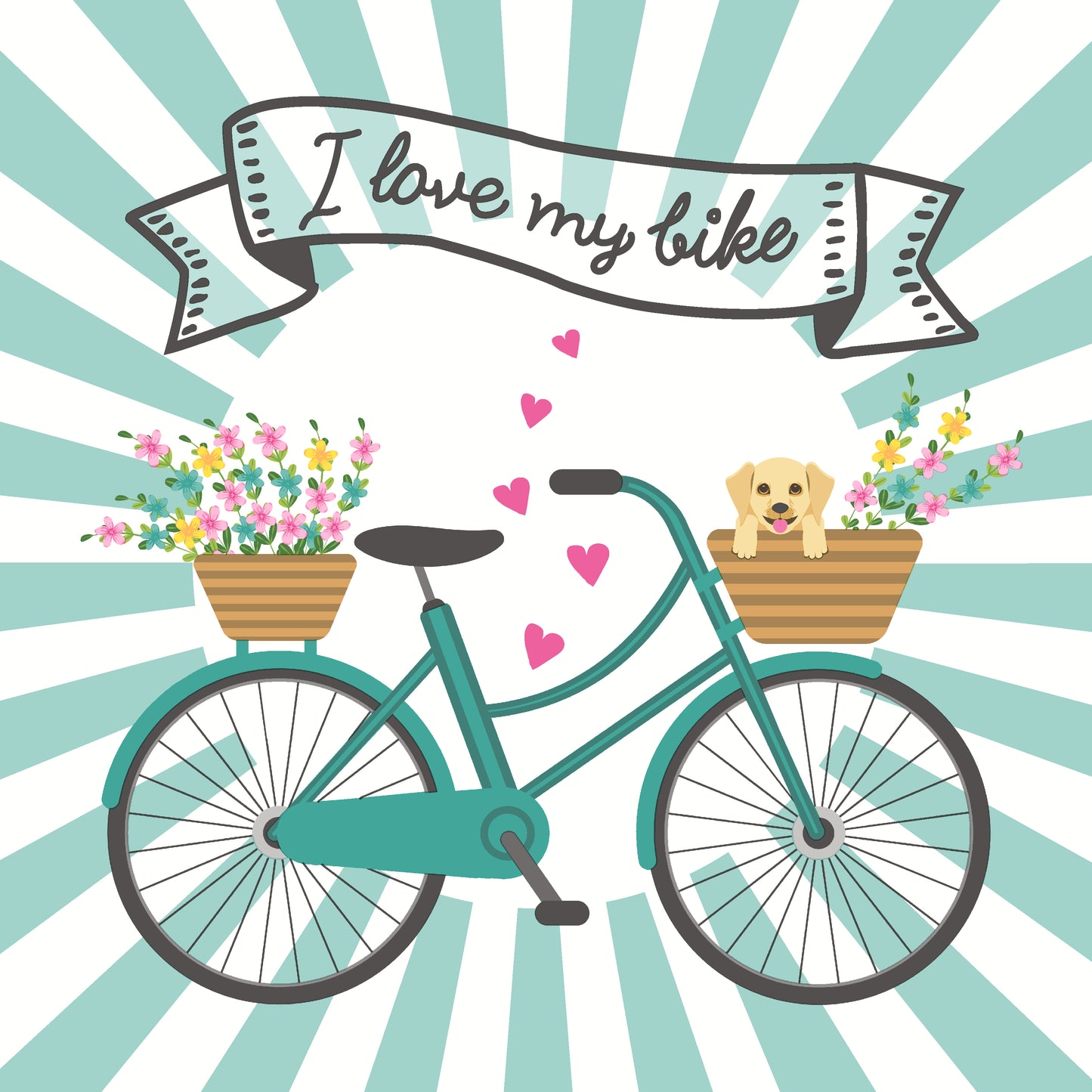 'Bike Love' 33cm 3Ply Napkins