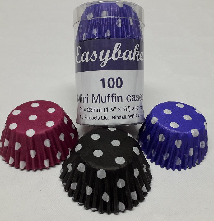 Deeptone Polka Dot Mini Muffin Cases