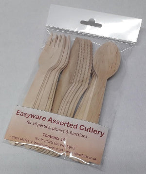 Wooden Assorted Cutlery