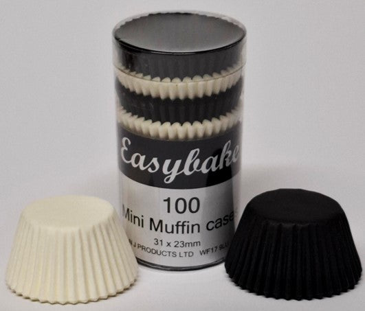 Black & White Mini Muffin Cases