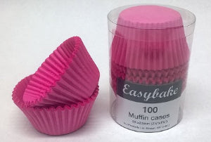 Individual Brights Muffin Cases - Dark Pink