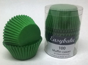 Individual Brights Muffin Cases - Green