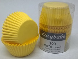 Individual Brights Muffin Cases - Yellow
