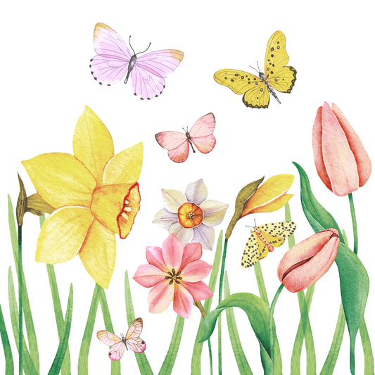 'Butterfly Meadow' 24cm 3 Ply Napkins