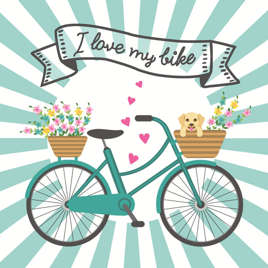 'Bike Love' 33cm 3Ply Napkins