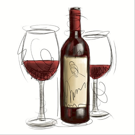 'Vino Rosso' 33cm 3 Ply Napkins