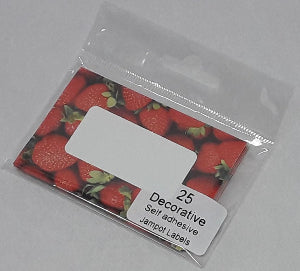 Strawberry Design Jampot Labels