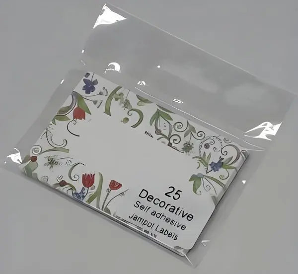 Floral Design Jampot Labels Bakeware & More