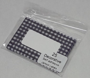 Blue Gingham Design Jampot Labels