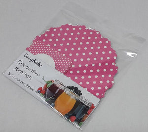 Pink Polka Dot Jam Pot Cover