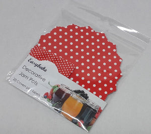 Red Polka Dot Jam Pot Cover