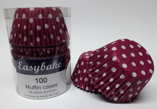 Deeptone Polka Dot Muffin Cases