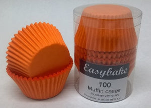 Individual Brights Muffin Cases - Orange