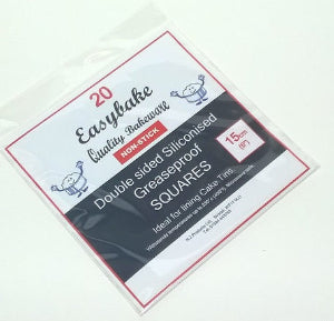 15cm (6") Siliconised Greaseproof Squares