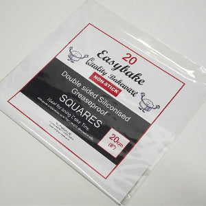 20cm (8") Siliconised Greaseproof Squares
