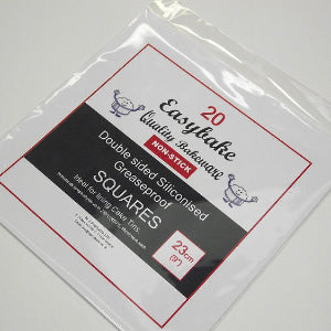 23cm (9") Siliconised Greaseproof Squares