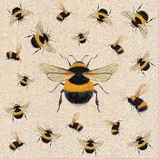 'We Care Dancing Bees' 33cm 3 Ply Napkins