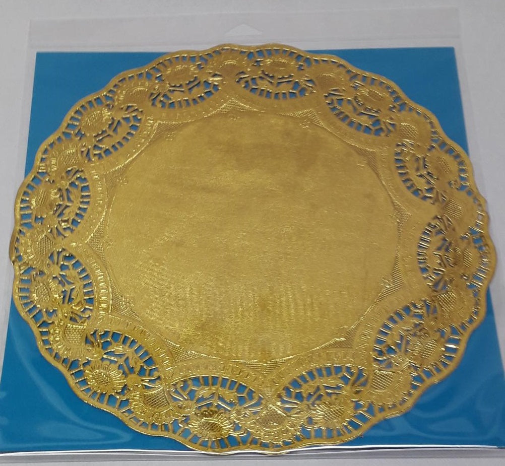 Round Tray Doyleys -Gold